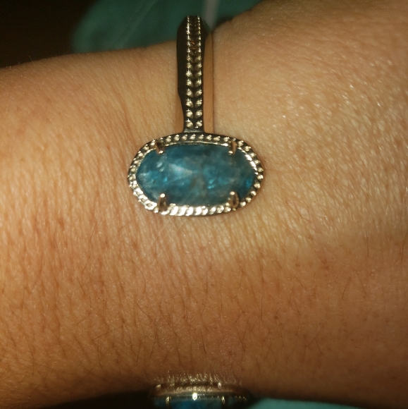 Kendra Scott Elton Gold Cuff Bracelet In APATITE - Picture 3 of 5